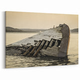 Upper Peninsula Framed Art - Historic Shipwreck on Michigan Waters