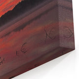 Michigan Upper Peninsula Canvas Prints - Fiery Lake Sunset Scenery