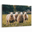 Sheep in the Field Farmhouse Wall Art – Rustic Country Style Decor Print