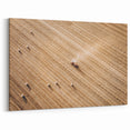Harvested Field Aerial View Wall Art – Rustic Farmhouse Decor Print