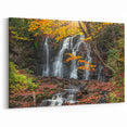 Upper Peninsula Scenic Art - Autumn Waterfall Canvas Michigan Print