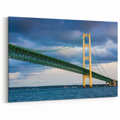 Michigan Upper Peninsula Photography - Mackinac Bridge Skyline Print
