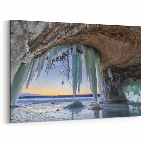 Michigan Upper Peninsula Photography - Ice Cave Winter Wonderland Print