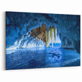 Upper Peninsula Framed Art - Frozen Ice Cave Blue Winter Print