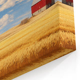 Red Barn and Golden Wheat Fields - Scenic North Dakota Wall Art Prints