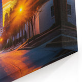 Raleigh Street Sunset Art - Vibrant North Carolina Skyline Wall Decor