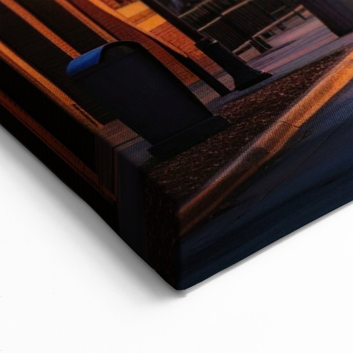 Raleigh Street Sunset Art - Vibrant North Carolina Skyline Wall Decor