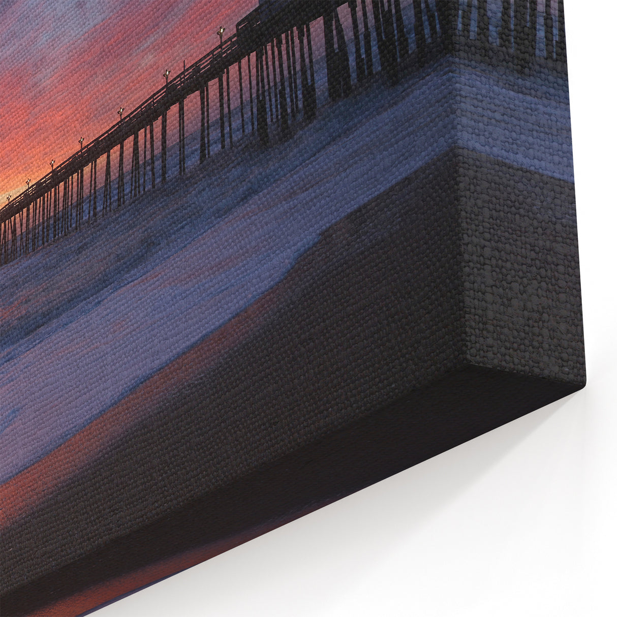 Cape Hatteras Art – Dramatic Sunset Pier Coastal Scenic Photography