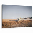 Farmhouse Wall Art: Combine Harvester in Field - Rustic Country Decor