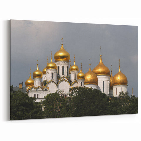 Moscow Wall Art - Scenic Gold Domes of Moscow Cityscape Art