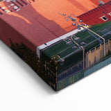 Moscow Framed Art - Red Square with Rainbow Over St. Basil’s Cathedral