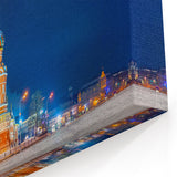 Moscow Canvas Prints - St. Basil’s Cathedral Illuminated at Night