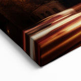 Moscow Cityscape Art - Dynamic Night View of St. Basil’s Cathedral