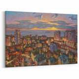 Sochi Cityscape Art - Scenic Sochi Wall Art of Evening Skyline View