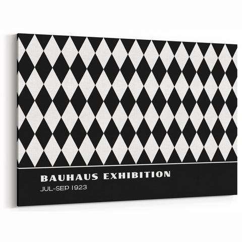 Bohemian Wall Art | Bold Black & White Harlequin Boho Canvas Print
