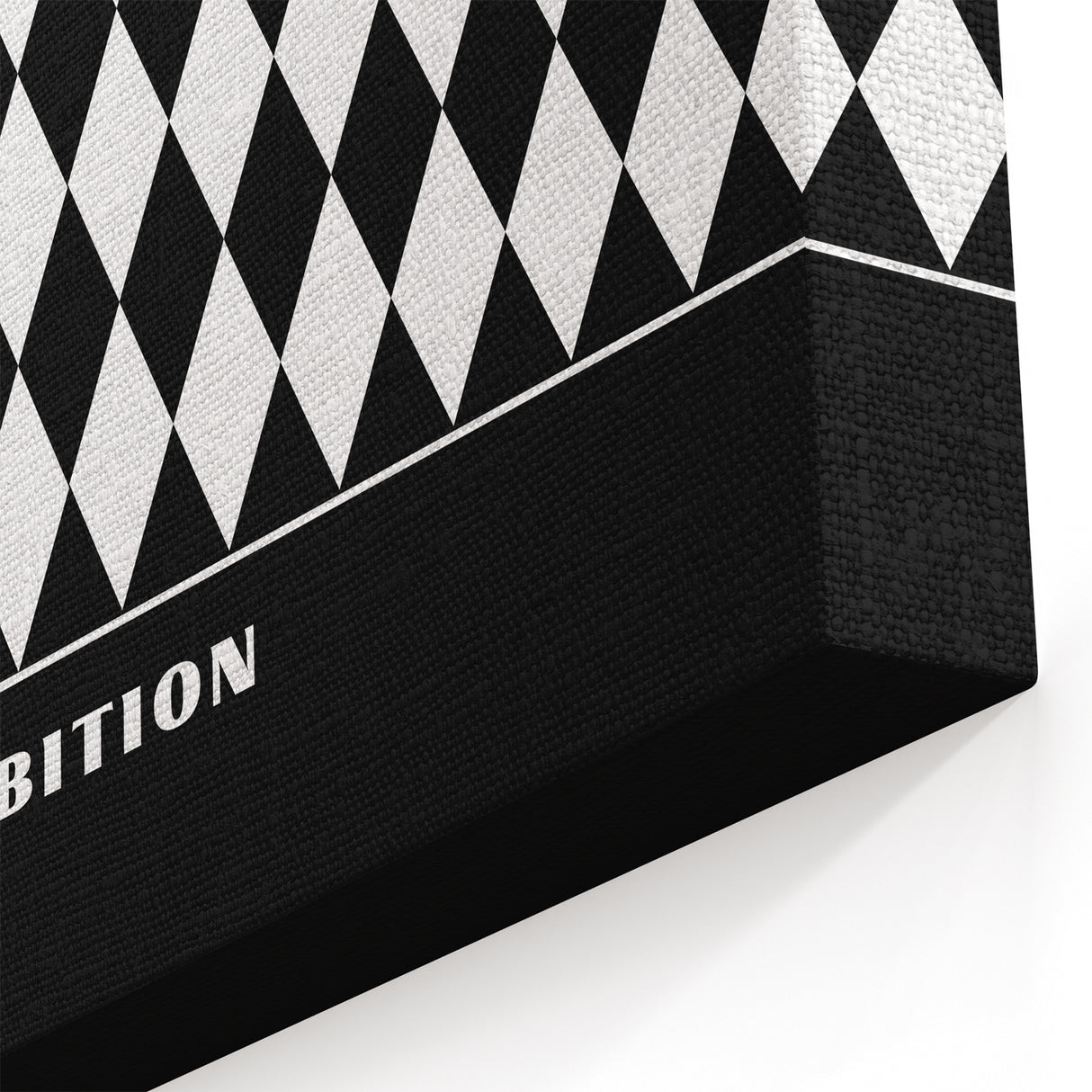 Bohemian Wall Art | Bold Black & White Harlequin Boho Canvas Print