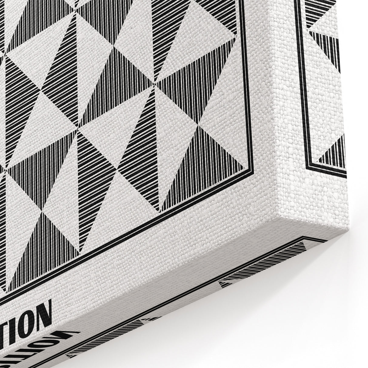 Bohemian Wall Art | Black & White Geometric Boho Canvas Print