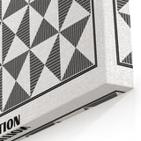 Bohemian Wall Art | Black & White Geometric Boho Canvas Print