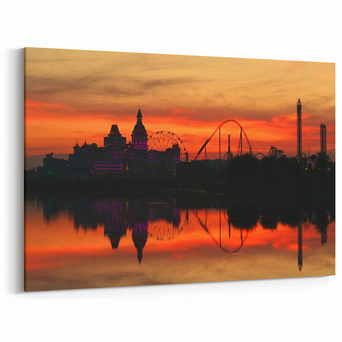 Sochi Landscape Art - Scenic Sochi Canvas Prints of Sunset Amusement Park