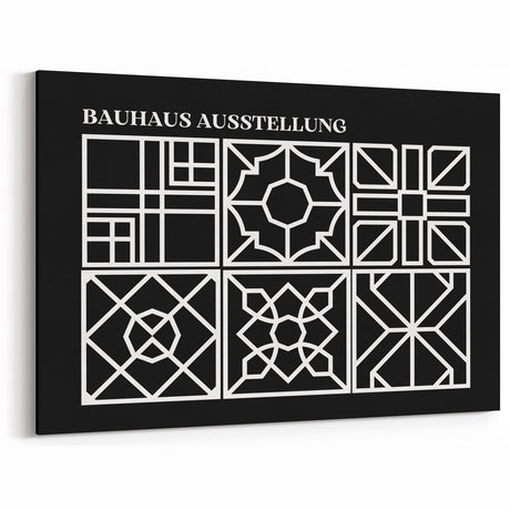Bohemian Wall Art | Intricate Black & White Geometric Boho Canvas Print