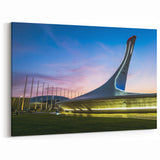 Sochi Canvas Prints - Scenic Sochi Photography of Olympic Torch at Dusk