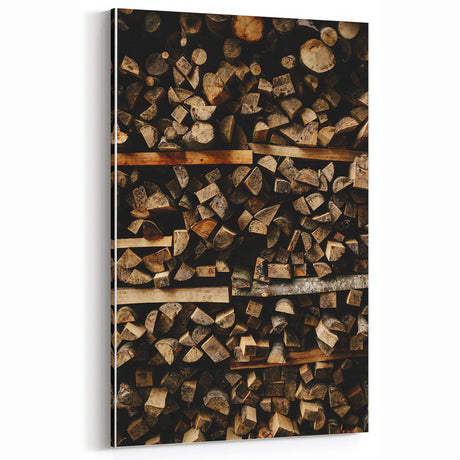 Textured Wood Logs - Rustic Farmhouse Art Print