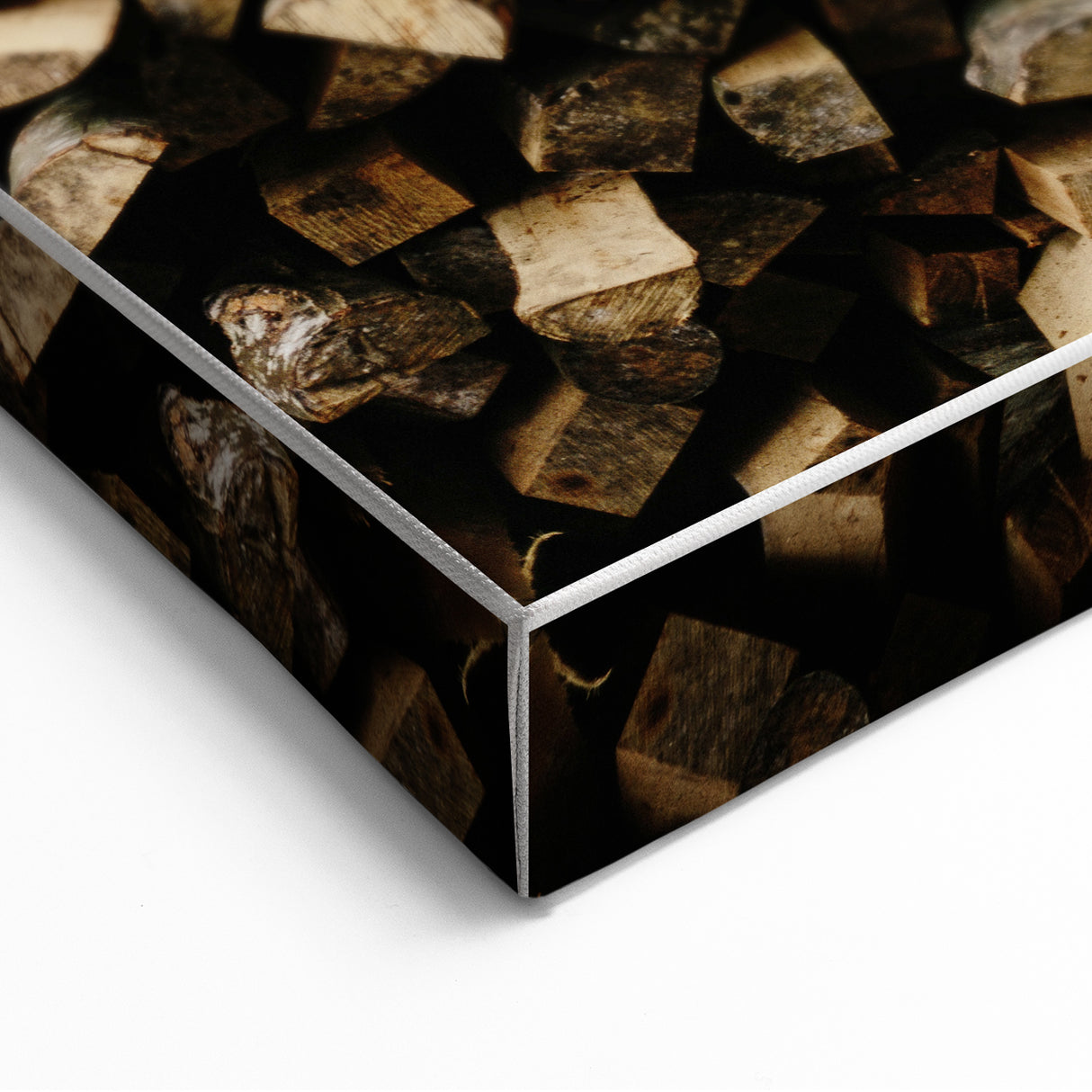 Textured Wood Logs - Rustic Farmhouse Art Print