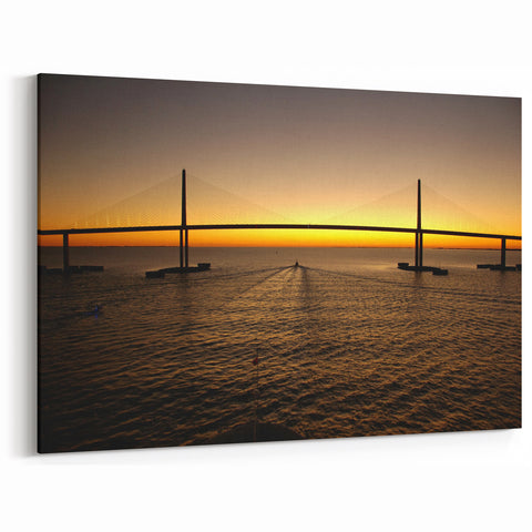 St. Petersburg Wall Art - Scenic Bridge Sunset Print