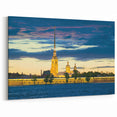 St. Petersburg Framed Art - Illuminated Fortress at Dusk