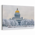 St. Petersburg Canvas Prints - St. Isaac's Cathedral Winter Scene