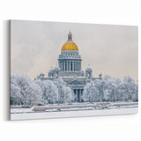 St. Petersburg Canvas Prints - St. Isaac's Cathedral Winter Scene