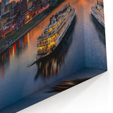 Nashville Skyline Panoramic - Day to Night Riverboat Cityscape Print
