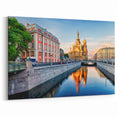St. Petersburg Cityscape Art - Canal and Church Reflection