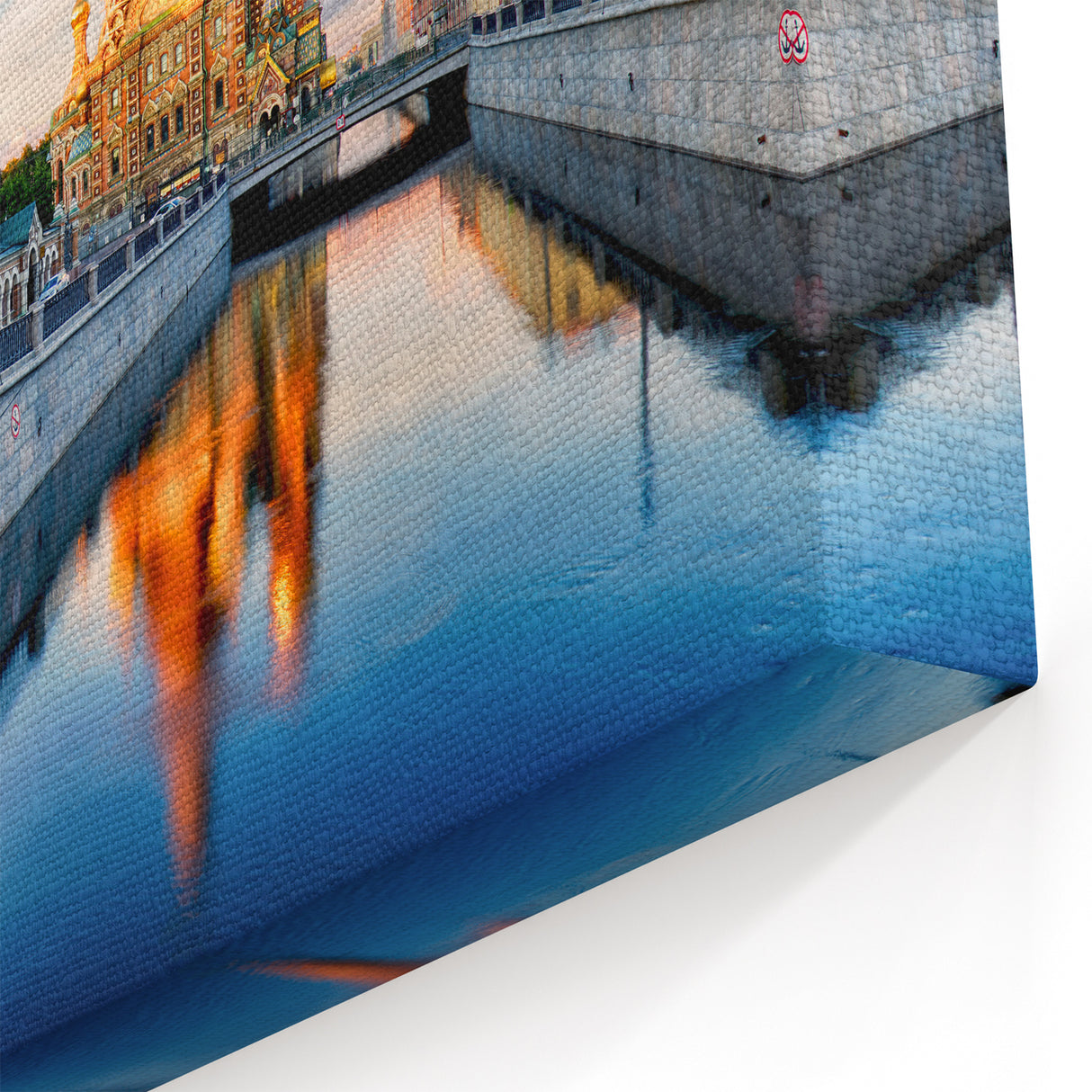 St. Petersburg Cityscape Art - Canal and Church Reflection