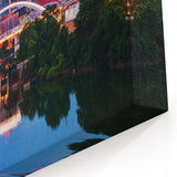 Nashville Skyline with Bridge Reflection - Stunning Tennessee Wall Art