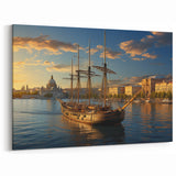 St. Petersburg Canvas Prints - Sailing Ship at Sunset