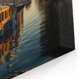 St. Petersburg Framed Art - Golden Boat and Church Reflection