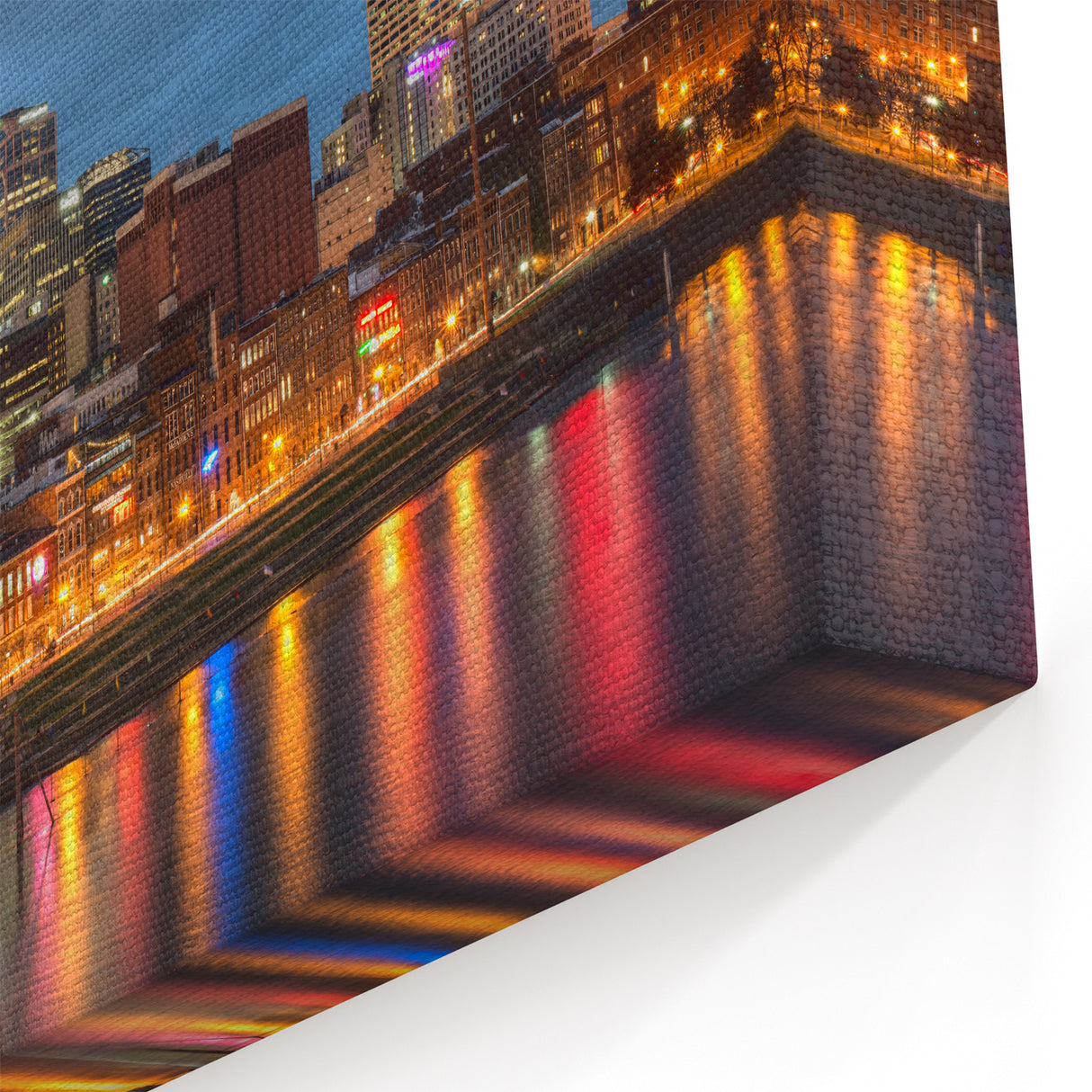 Nashville Skyline at Night - Vibrant Tennessee Cityscape Wall Art