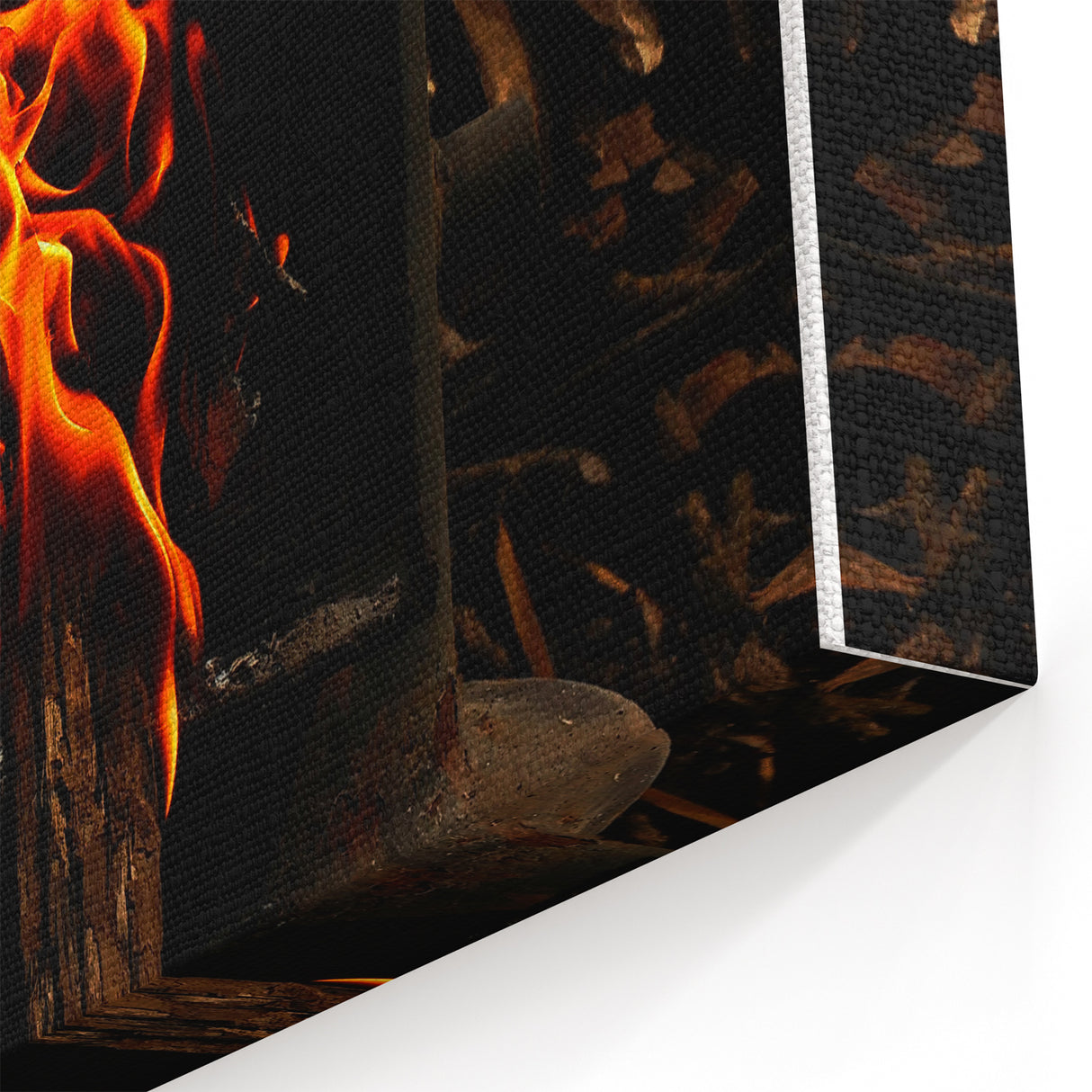 Vivid Flames - Rustic Fire Pit Art Print
