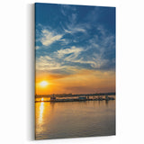Memphis Wall Art - Tennessee Skyline Canvas with Scenic River Views