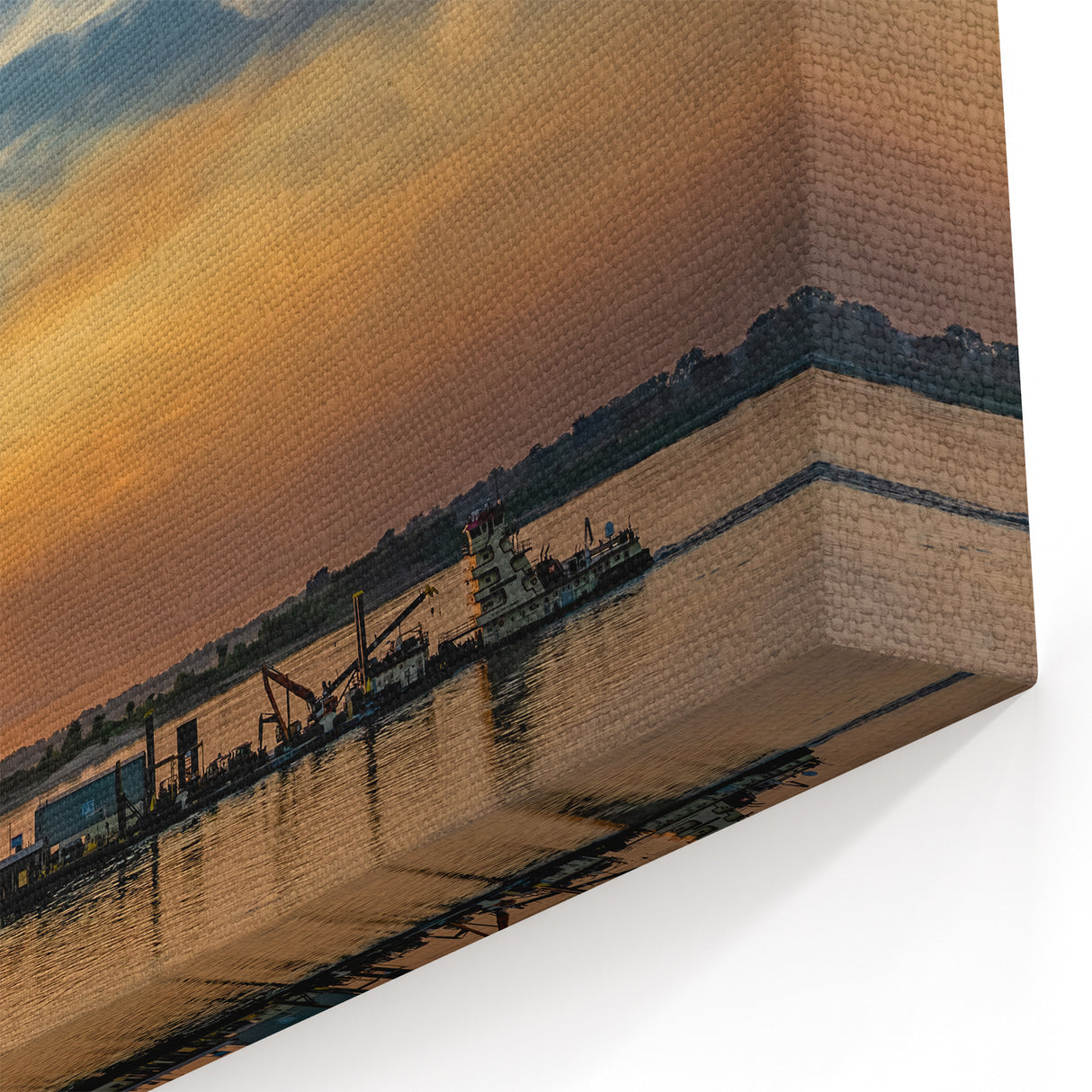 Memphis Wall Art - Tennessee Skyline Canvas with Scenic River Views