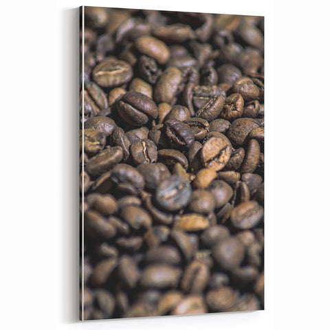 Rustic Wall Art: Coffee Bean Close-Up – Farmhouse Kitchen Decor Print