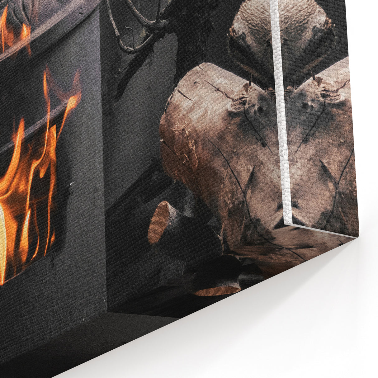 Rustic Wall Art: Wood Stove & Clay Pot – Cozy Farmhouse Decor Print