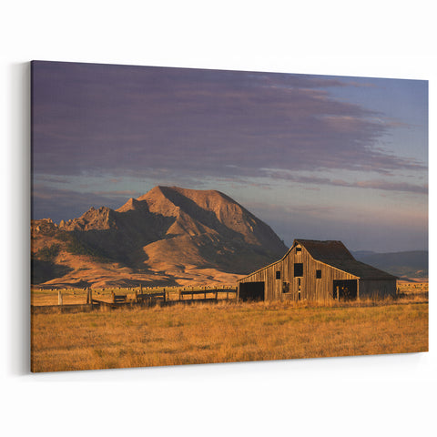 Stunning South Dakota Wall Art - Rustic Barn and Black Hills Scenic Canvas