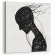 Bohemian Wall Art | Dark Abstract Boho Decor Canvas | Eclectic Art Print
