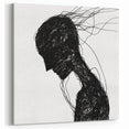 Bohemian Wall Art | Dark Abstract Boho Decor Canvas | Eclectic Art Print