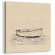 Bohemian Wall Art | Serene Boho Boat Decor Canvas | Eclectic Art Print