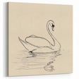 Bohemian Wall Art | Graceful Swan Boho Decor Canvas | Eclectic Art Print