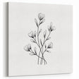Bohemian Wall Art | Minimalist Floral Boho Decor Canvas | Eclectic Art Print