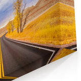 South Dakota Wall Art - Scenic Autumn Road Badlands National Park Print